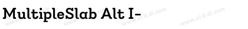 MultipleSlab Alt I字体转换